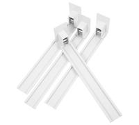 VILLFUL Distributore Automatico di Bevande 4 Pezzi Portabottiglie per Frigorifero in Plastica Bianca 300-310Mm Dispositivo di Spinta Integrato per Scaffali Supermercati e Minimarket