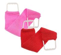 VILLFUL Double Sided Back Scrubber Towel in Solid Color For Men And Women Natural Bath Strap For Exfoliation And Massage Shower Belt To Remove Dead Skin Colore Casuale