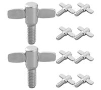 VILLFUL Drum Set Top Screw, Drum Set Screw, Vite per Batteria, Lega di Alluminio, M6x10, 10 Pezzi, per Supporto Charleston e Piatti