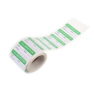 VILLFUL Etichette Autoadesive Di Calibrazione Verdi, Rotolo Da 300 Pezzi, Superficie Liscia Scrivibile, Adesivi Per Controllo Qualità, Per Applicazioni Industriali e Di Laboratorio
