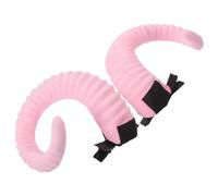 VILLFUL Fermagli per Chioma a Forma di Corna di Pecora Gotiche Coppia di Accessori Cosplay Corna da Diavolo Rosa Clip Leggere per Feste Halloween e Travestimenti Goth