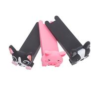 VILLFUL Fermaporta Animale 3 Pezzi a Cuneo in PVC Flessibile Anti-pizzicamento per Camera da Letto Cucina Bagno Ufficio Protezione Antislam Ragazzo Ragazza