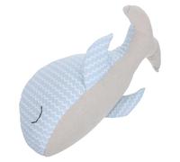 VILLFUL Fermaporta Anticollisione Morbido a Forma di Balena Azzurro, Frangivento Creativo per Porte Interni, Paraspifferi Decorativo per Camerette, Uffici e Dormitori