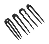 VILLFUL Forcine per Chioma a Forma di U in Ebano Naturale Set da 4 Forcine per Chignon Retrò Intagliate a Mano Leggere per Acconciature Quotidiane e Outfit Vintage