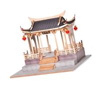 VILLFUL Giocattolo Ponte Fai da Te Stile Cinese, Kit Modellismo di Edificio Antico in Legno per Creazione di Scene Domestiche e Collezioni