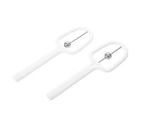 VILLFUL Kit 2 Pezzi per Esercizi Lingua a Forma di U in Plastica Bianca, Strumento di Terapia Motoria Orale per Logopedia e Allenamento Muscoli Orali, Ausilio la Parola e Adulti,