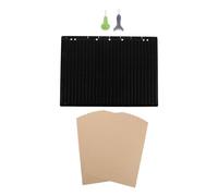 VILLFUL Kit Lavagna Scrittura Braille 27 Righe 30 Celle in Plastico Portatile con Stilo e Tavoletta per Studenti Non Vedenti e Uso Didattico