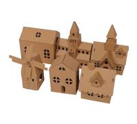 VILLFUL Kit Per Costruire Una Casa in Miniatura in Cartone Fai Da Te Casetta Di Cartone Per Ragazzo Ragazza Da Colorare Mini Casa Creativa Per Lavoretti Educativi e Giochi Di Gruppo e Scuola