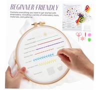 VILLFUL Kit Ricamo Principianti Completo con Materiali Resistenti e Vari DIY per Ricamo Manuale Creativo Adulti e Ragazzi
