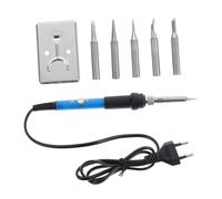 VILLFUL Kit Saldatore Professionale Portatile 60w Temperatura Regolabile, 5 Punte Intercambiabili e Supporto, Riscaldamento Rapido Per Saldatura Auto e Lavori Industriali