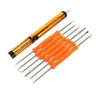 VILLFUL Kit Utensili Ausiliari per Saldatura 7 Pezzi con Filo Dissaldante e Aspiratore Manuale Strumenti per Assistenza Saldatura Elettronica Manutenzione TV e Computer Colore Casuale