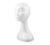 VILLFUL Manichino in Schiuma per e Cappelli Supporto Leggero e Resistente per Esposizione e Progetti DIY Modello Femminile per creatività e Decorazioni