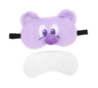 VILLFUL Maschera da Dormire Morbida Cartoon Occhi Nera Coprente per Ragazze e Ragazzi Protezione Luce Delicata e Confortevole per Sonno Profondo