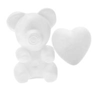 VILLFUL Modelli di Schiuma Fai da Te 2 Pezzi Orsetto 30Cm e Cuore 15Cm per Decorazioni Artistiche e Lavoretti Creativi Adulti