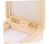 VILLFUL Organizer per Vetrini da Microscopio in Legno Scatola di Stoccaggio Stabile per Diapositive Custodia Versatile per Studi Biologici e Osservazione al Microscopio