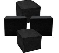 VILLFUL Pannelli fonoassorbenti 4 pezzi in spugna nera 15x15x15 cm per isolamento acustico e sicurezza in ambienti con soffitti bassi