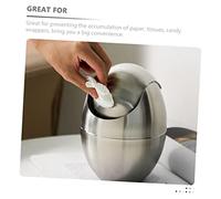 VILLFUL Pattumiera da in Acciaio Inossidabile Riutilizzabile Contenitore per Rifiuti Domestici con Design per Bagno Cucina e Ufficio Facile da Scarti