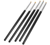 VILLFUL Pennelli per Laminazione Ciglia Spazzola per Sollevare e Applicare Colla Set da 5 in Legno e Fibra Neri Facili da Riporre Colore Casuale per Trucco e Sollevamento
