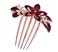 VILLFUL Pettine da Sposa con Fiori e Strass Accessorio Raffinato per Capelli da Cerimonia e Gioiello Femminile Delicato per Damigelle e Addio al Nubilato