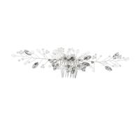 VILLFUL Pettine Sposa con Fermaglio Per Flessibile per Acconciature Sposa Damigelle e Speciali Accessorio per Chignon e