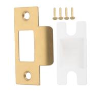 VILLFUL Piastra Porta in Legno Piastra di Rinforzo per Catenacci Kit di Piastre di Guida per Porte in Legno E Metallo