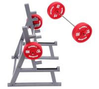 VILLFUL Porta Penne Squat Rack Mini in Plastica Organizer Penne Tema Palestra con Supporto Bilanciere e Manubri per Uomo Decorazione Scrivania Fitness Resistente per Ufficio e Casa
