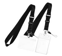 VILLFUL Portabadge con Laccio in Poliestere e Clip PVC Porta Tessera Verticale e Orizzontale per Ufficio Ospedale Eventi Accessorio Multiuso per Insegnanti e Professionisti