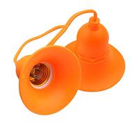 VILLFUL Portalampada E27 Cavo Arancione, Presa Di Luce Per Uso Esterno Resistente Agli Agenti Atmosferici, Set Da 2 Pezzi Per Installazione Rapida in Ambienti Residenziali e Industriali