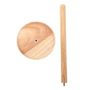 VILLFUL Portarotolo da Tavolo in Legno Massello con Base Antiscivolo Supporto Verticale per Carta Igienica e Scottex Organizer Salvaspazio per Cucina e Casa Design Stabile e Pratico