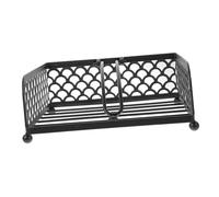 VILLFUL Portatovaglioli Ferro Nero Elegante Porta Fazzoletti da Tavolo Stile Vuoto Supporto per Tovaglioli da Cucina e Sala da Pranzo Organizer Compatto e Decorativo per Casa e Ristoranti