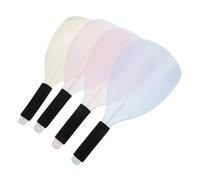 VILLFUL Protezione Viso Parrucchiere con Maniglia 4 Pezzi Visiera Protettiva in Plastica Trasparente per Tinture e Lacca Chioma Copertura Completa per Salone e Uso Domestico