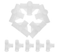 VILLFUL Raccordo per Armadio 10 Pezzi Connettore a Quattro Vie in Plastica Spessa 16Mm Giunto per Asta Armadio Kit di Collegamento Mobili per Scarpiera Asciugatrice Montaggio senza