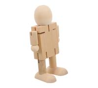 VILLFUL Robot Legno Incompleto per DIY Creativo da Dipingere e Decorare per Sviluppare La Creatività Dei e Ruolo