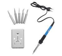 VILLFUL Saldatore Elettrico Regolabile con Punta Multipla Kit Saldatura Portatile con Controllo Temperatura Costante Strumento Resistente per Elettronica e Manutenzione Professionale