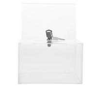 VILLFUL Scatola per Donazioni in Acrilico Trasparente Urna Pubblica per Votazioni e Suggerimenti Cassetta per Uffici e Luoghi di Lavoro