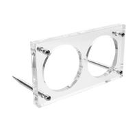 VILLFUL Scatola Porta Monete in Acrilico con Doppio Scomparto e Diametro Interno 60mm, Design Multifunzionale Elegante per Esposizione e Uso Personale da Collezionisti