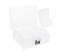 VILLFUL Scatola Portagioie Trasparente in Mini Scatole Organizer per Orecchini Perline Ganci da Pesca Coperchio Scatto Leggera e Duratura per Riporre e Ordinare Piccoli Oggetti