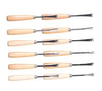 VILLFUL Set 12 Pezzi Scalpelli per Incisione Legno in Acciaio Professionali, Utensili per Lavorare Legno Manico Ergonomico, per Scultura e Artigianato
