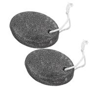 VILLFUL Set 2 Pezzi Pietra Pomice Lavica Naturale per Piedi, Lima Esfoliante per Pedicure Talloni Screpolati, Strumento Ergonomico per Cura Piedi in Casa, Doccia e Spa