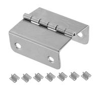 VILLFUL Set 8 Cerniere Pieghevoli a 4 Fori in Acciaio Inox per Mobili Ferramenta per Porte di Armadi e Cassettiere Cerniere per Sportelli a Doppia Apertura Design Quadruplo e