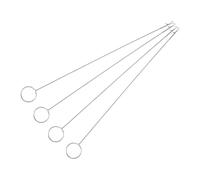 VILLFUL Set di 4 Ganci per Girare Anelli in Metallo Argento, utensile da Cucito Lungo 26,4 cm, con Uso Versatile per Craft e DIY handcrafts, per Polsini Spessi, Gambe dei Pantaloni e
