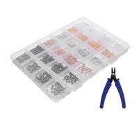 VILLFUL Set Di Perline Di Posizionamento A Crimpare In Metallo Accessori Per La Creazione Di Gioielli Tubo Di Arresto A Crimpare Tubi Terminali Chiusura Per Ciondolo Di