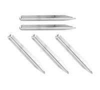 VILLFUL Spatola da Laboratorio in Acciaio Inossidabile Punta Arrotondata, Set da 5 Pezzi da 5,7 Pollici per Miscelazione e Trasferimento di Polveri Fini, Utensile Ergonomico per Uso