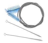 VILLFUL Spazzola Pulizia Tubi Set 3 Pezzi Flessibile Acciaio Inossidabile Estremità per Cannucce Scarichi Angoli Difficili Detergente per Lavastoviglie