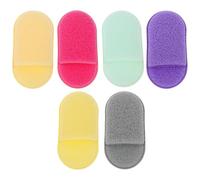 VILLFUL Spugne Esfolianti in Materiale Idrofilo per Pulizia Viso 6 Pezzi Rimuove Olio in Eccesso Non Lattice Sicure per Pelle Colore Casuale per Rimozione Trucco e Uso Quotidiano