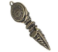 VILLFUL Statua Del Simbolo Vajra Dorje Simbolo Spirituale Fatto A Mano in Ottone Finitura Anticata Per Decorazione Buddista E Oggetto Rituale