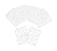 VILLFUL Stencil per Pittura 12 Pezzi Stencil Fai da Te Modelli Strumenti Pittura Lavabili Parete Mobili Tessuti Arte