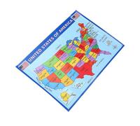VILLFUL Usa Mappa Parete Poster America per Scuola e Casa Mappa Geografica Resistente All Usura con Dettagli Stati e Città per Apprendimento Interessante