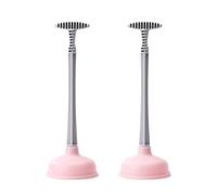 VILLFUL Ventosa Rosa 2 Pezzi per Rimozione Intasamenti Metodo di Aspirazione per Pulizia Scarichi Domestici Uso per Casa Ufficio e Hotel