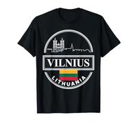 Vilnius Lituania Pannello Emblema Viaggio Souvenir Maglietta